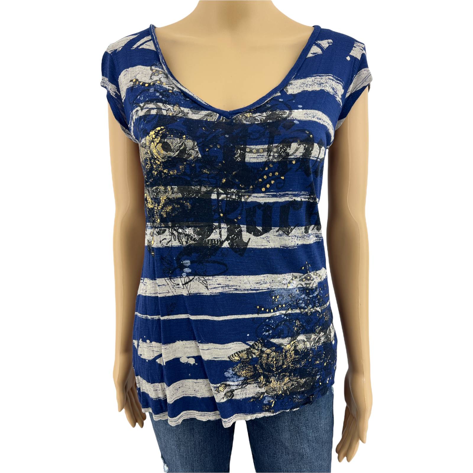 XS or XL New Rock & Republic Woman's Burnout T-Shirt Navy Tie Dye XS or XL New Rock & Republic Woman's Burnout T-Shirt Navy Tie Dye